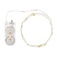 LIGHTING ON BATTERIES INDOOR SILVER WIRE 40L/4M LED WARM WHITE (2 BATTERIES INCLUDED)