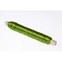 BINDING WIRE APPLE GREEN ON WOODEN PEG 0.50MM 50M 100GR HOBBY
