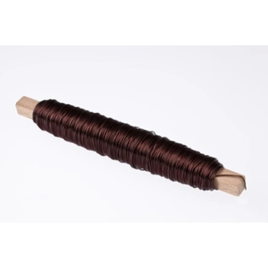 BINDING WIRE BROWN METAL ON WOODEN PEG 0.50MM 50M 100GR HOBBY
