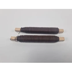 BINDING WIRE BROWN LACQUERED ON WOODEN PEG 0.70MM 33M 100GR 2PCS HOBBY