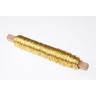 BINDING WIRE GOLD ON WOODEN PEG 0.50MM 50M 100GR HOBBY