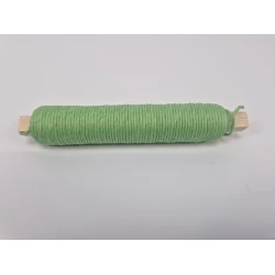 BINDING WIRE PAPER LIME GREEN ON WOODEN PEG 0.80MM 22M HOBBY