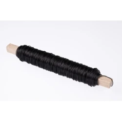 BINDING WIRE BLACK ON WOODEN PEG 0.50MM 50M 100GR HOBBY