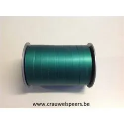 CURLY RIBBON BI-COLOUR 200m 10mm RED/MOSS GREEN