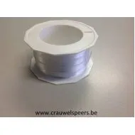 RIBBON RIVIERA SATIN 25m 10mm WHITE