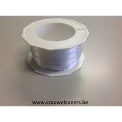 RIBBON RIVIERA SATIN 25m 10mm WHITE