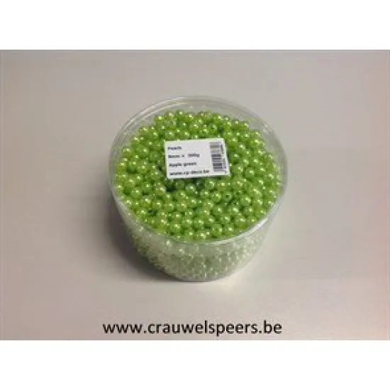PERLES 8MM VERT POMME 300GR +/-1200PCS