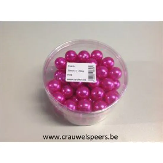 PEARLS 20MM PINK (FUCHSIA) +/-72PCS
