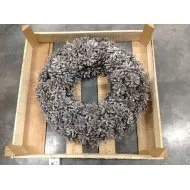 KRANS DENNEAPPELS 38CM WHITE WASH