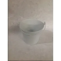 BUCKET ZINC H13 D15 WHITE