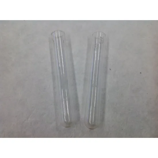 GLAZEN BUISJE (BLOEMFLESJE/PIPET) 1.5X15CM MET GAATJES 12ST