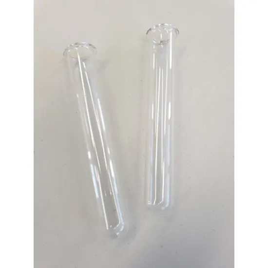 GLAZEN BUISJE (BLOEMFLESJE/PIPET) 1.5X15CM MET RAND 12ST
