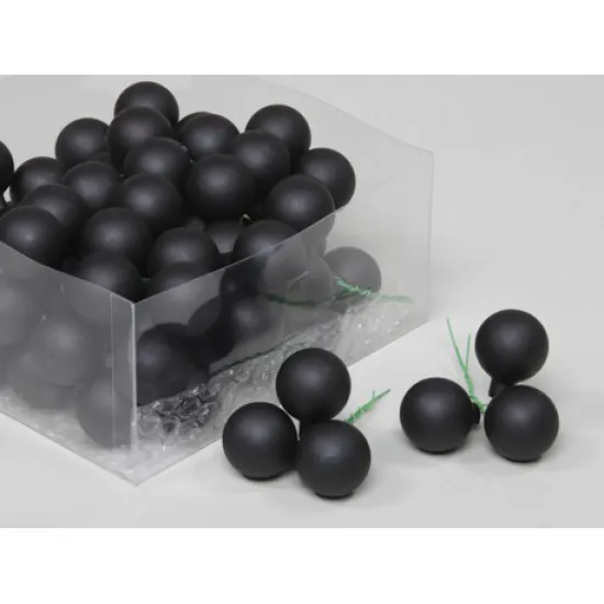 BOULE DE NOEL 30MM BLACK COMBI 72PCS
