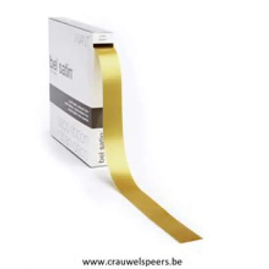 RIBBON BEL SATIN 100MX25MM GOLD