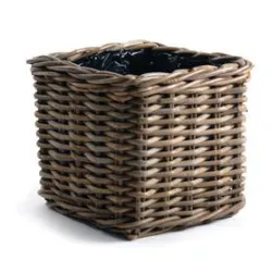 BASKET CANE SQUARE LANA 21X21X17CM