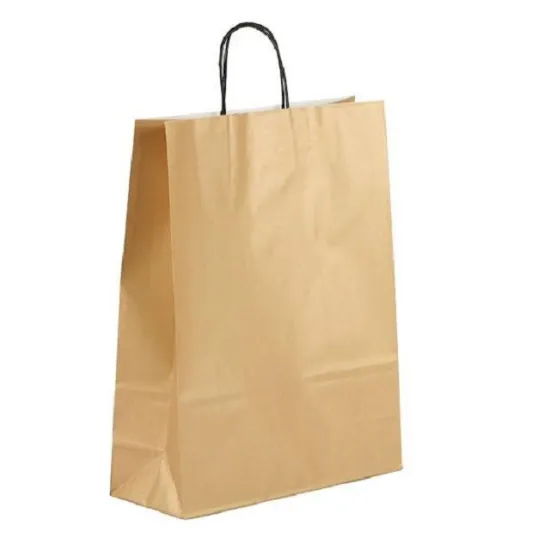 PAPIEREN TAS 28X22X10CM NATUREL 50ST