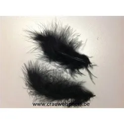 PLUMES DE MARABOU NOIR +/-45GR