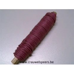 PAPER BINDING WIRE (PAPER WIRE) AUBERGINE ON WOODEN PEG 0.80MM 22M 1PC