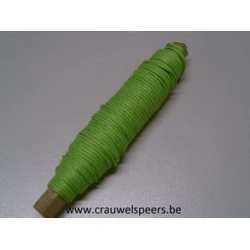 PAPER BINDING WIRE (PAPER WIRE) LIME GREEN ON WOODEN PEG 0.80MM 22M 1PC