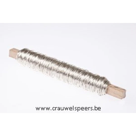 BINDING WIRE SILVER ON WOODEN PEG 0.50MM 50M 100GR